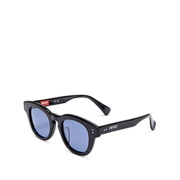 KENZO Paris Boke Flower Round Sunglasses 50 - 22 - 150 Black Blue MSRP $330 main image 3